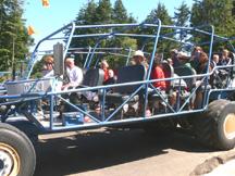 Aboard the large Dune Buggy